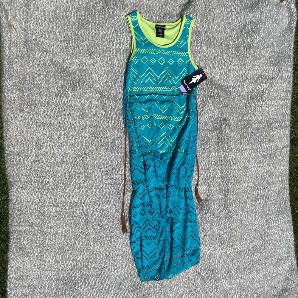 Girls Paper dill hi-low dress